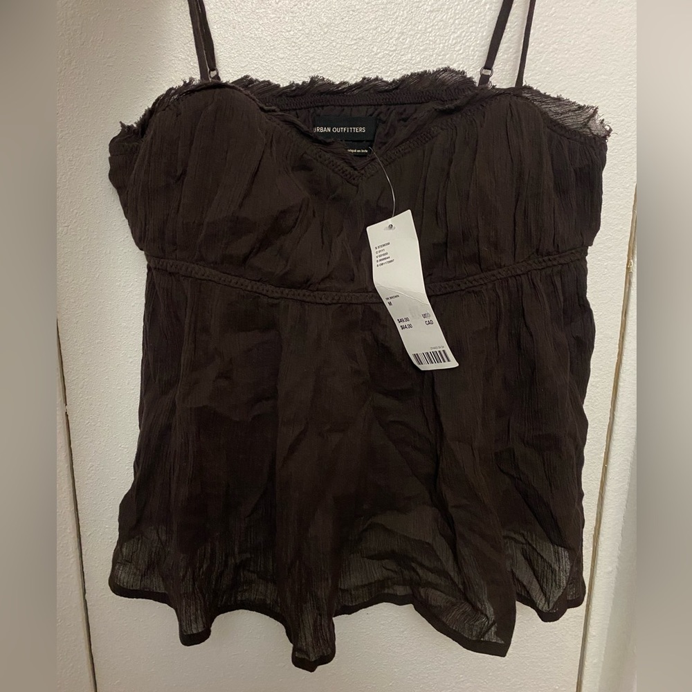 UO Babydoll Ruched Cami Top